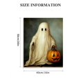 thumbnail image 3 of Vintage Halloween Ghost and Pumpkin Canvas Wall Art Painting,Gothic Print Pictures for Home Wall Decor Horror Creepy Dark Posters for Living Room Home Halloween Party Decor Framed, 3 of 5