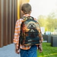 thumbnail image 6 of Disketp Sunset Meditating Bichon Frise Backpack - Comfortable Daypack with The right laptop for you Spacious Main Compartment & other poket - {designName} print, 6 of 6