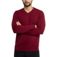 thumbnail image 5 of X RAY JEANS Mens Long Sleeve V-Neck T-Shirt, Burgundy, M, 5 of 9
