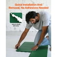thumbnail image 5 of VEVOR Dryland Tiles for Hockey Floor Mat, 12 x 12 in 8 Pcs Interlocking Versatile Training Surface, Dance Floor Tiles, Hockey Training Equipment Board for Shooting (Green, 8 sq. ft/Box), 5 of 9