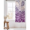 thumbnail image 3 of Sheer Curtains 72 Inches Long, Purple Flowers Semi Sheer Curtains Light Filtering Window Treatment, Watercolor Ombre Abstract Floral Geometric Privacy Voile Drapes for Living Room Bedroom 52x72 Inch, 3 of 7