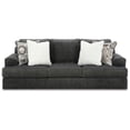 thumbnail image 2 of Benjara Henly 96 Inch Sofa, Oversized, 4 Accent Pillows, Soft Gray Polyester, 2 of 6