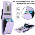 thumbnail image 5 of Crossbody Wallet Case for iPhone 14 Plus, Purse Magnetic Clasp RFID Blocking Card Holder, Elegant PU Leather Flip Kickstand Shockproof Protective Cover for iPhone 14 Plus, Purple, 5 of 8
