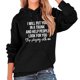 thumbnail image 3 of Sudadera con capucha de manga larga con cordón, holgada, cómoda, diseño de patrón de letras, sudadera de poliéster para mujer para uso diario, 3 of 6