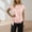Red, variant on Plus Size Tshirts for Women Satin Casual Round Neck Short Silk Blouse Basic Tee Shirt Soft Comfortable Spring Tops for Women Beige L