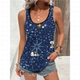 thumbnail image 4 of Camisetas sin mangas para mujer, cuello en U, básicas, con estampado de dibujos animados de Snoopy, informales, negras, sin mangas, estilo playero para vacaciones de verano para mujer, 4 of 5