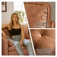 thumbnail image 4 of Koby Home 70" Loveseat Sofa with Wood Frame, Mid Century Modern Couch 2 Seater, Faux Leather Love Seat for Small Spaces Brown, 4 of 8