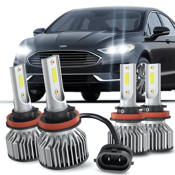 H11/H9 LED Light Bulbs for Ford Fusion 2018 2019 2020 H11 Headlight 4pcs