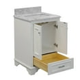 thumbnail image 3 of Nantucket 24" Bathroom Vanity with White Cabinet and Carrara Marble Top, 3 of 5