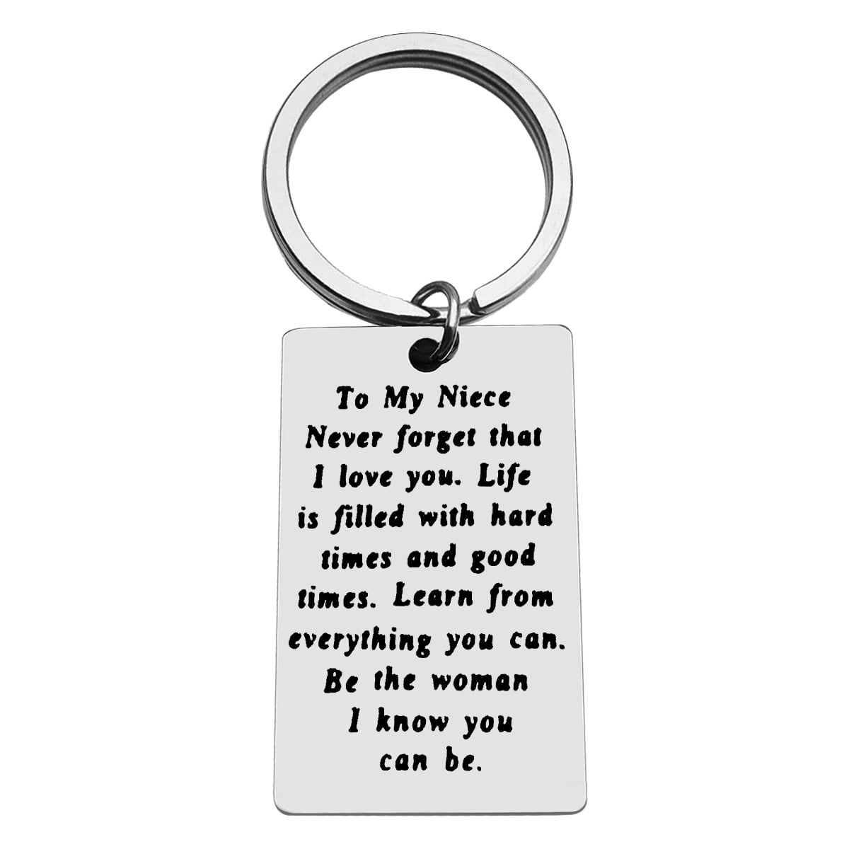 To My Niece Gift Keychain Niece Inspirational Gifts from Aunt Uncle