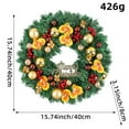 thumbnail image 3 of 15.74 Inch Christmas Wreath for Front Door, Xmas Home Wall Windows Outdoor, Farmhouse Xmas Wreath Decorated with Berries, Artificial Flowers and Hanging Balls Colorful Ornaments, 3 of 6