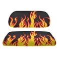 thumbnail image 2 of Pzuqiu Fire Flame Design Golf Seat Covers Comprehensive, for Outdoor Vehicle, Golf Cart Polyester Seat Cover, Compatible with Club Car Precedent Golf Carts, 2 of 9