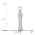 thumbnail image 2 of 925 Sterling Silver Solid Polished Patterned Letter Name Personalized Monogram Initial I Charm 25x9mm Wide Pendant Neckl, 2 of 2