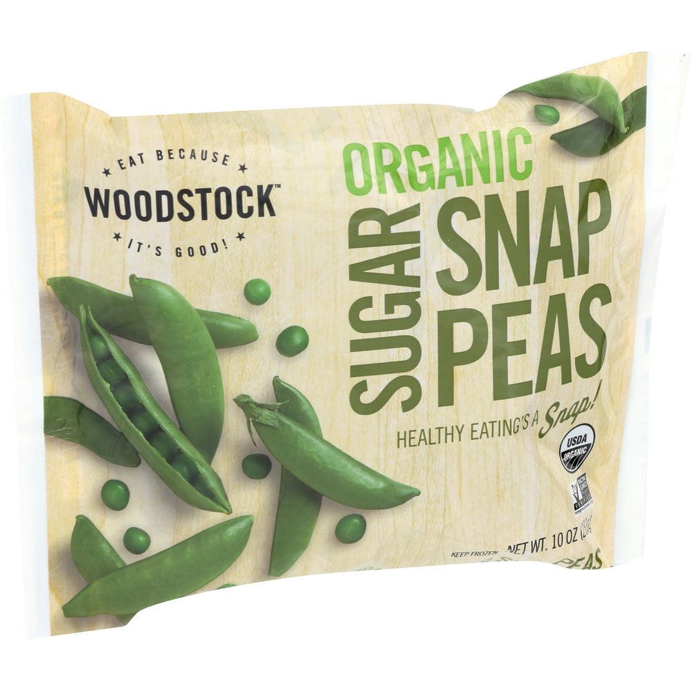 Woodstock Farms Organic Sugar Snap Pea, 10 Ounce -- 12 per Case.
