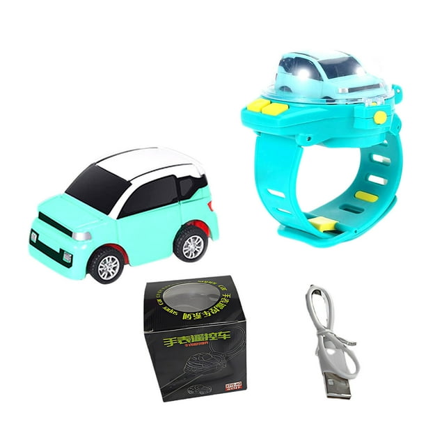 Coche de control remoto, coche de control remoto, mini reloj de control remoto, coche de juguete de 2,4 GHz, reloj de pulsera de carreras, carga USB, pequeño juguete interactivo RC, regalo para cumple