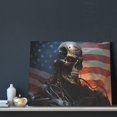 thumbnail image 3 of Naloa Cyberpunk Skull American Flag Print Canvas Bathroom Wall Art,Bathroom Wall Art Decoration, Canvas Poster Prints,Decorative Paintings for Living Room, Bathroom, Kids Room, 3 of 6
