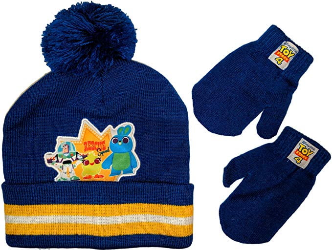 Disney Toy Story 4 Beanie Hat and Mittens Set, Age 24