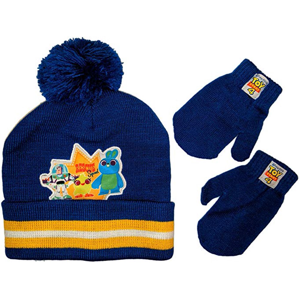 Disney Toy Story 4 Beanie Hat and Mittens Set, Age 24