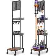 Olakee Vacuum Stand for Dyson V15 V12 V11 V10 V8 V7 V6 Gen5, Accessory & Dyson Replacement Parts, Wood & Metal, Black & Brown