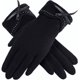 thumbnail image 1 of Guantes cálidos de invierno para mujer, guantes resistentes al viento con forro grueso para teléfono con pantalla táctil (negro), 1 of 5