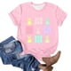 thumbnail image 4 of Puntoco Liquidación de blusas cortas para mujer, camisetas de manga corta con cuello redondo y estampado bonito a la moda para mujer, 4 of 4