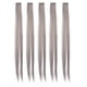 thumbnail image 1 of 5 extensiones de cabello liso con clip, color brillante, 21,65 pulgadas, para cosplay y fiesta, color gris., 1 of 14