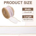 thumbnail image 2 of Uxcell Sheer Organza Ribbon, Gifts Wrap Ribbons with Golden Border for Wedding Party Cherry Blossom Pink, 2 of 5