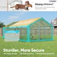 thumbnail image 3 of Quictent Premium Heavy Duty Chicken Coop with Waterproof Cover, Secure Outdoor Poultry Pen Run for 30+ Poultry, 0.78" Wire Gaps & Lockable Doors,9x18x6.5FT, 3 of 11