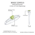 thumbnail image 6 of Rosec Jewels Heart Promise Ring - Peridot and Diamond Ring for Women (AAA Grade), 14K White Gold, US 10.50, 6 of 9