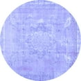 thumbnail image 1 of Ahgly Company Indoor Round Abstract Blue Contemporary Area Rugs, 6' Round, 1 of 4