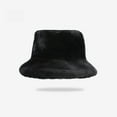 thumbnail image 7 of Bucket for Women Winter Hat Men Fuzzy Warm Women's Furry Fisherman Cap Casual Trips Sports Skiing Black, 7 of 7