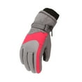 thumbnail image 1 of Qarigey 1 par de guantes de esquí para niños, deportes al aire libre, ciclismo, manopla para niños, manopla de invierno para clima frío, Protector de guantes y mitones rojo gris Qarigey AP014386-06, 1 of 6