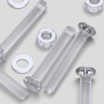 20 x Crosshead Countersunk Screw Nuts and bolts, Transparent Clear Plastic Acrylic, M6 x 40mm - Acrylic Plastic Screws, (15/64 x 1 37/64 in)