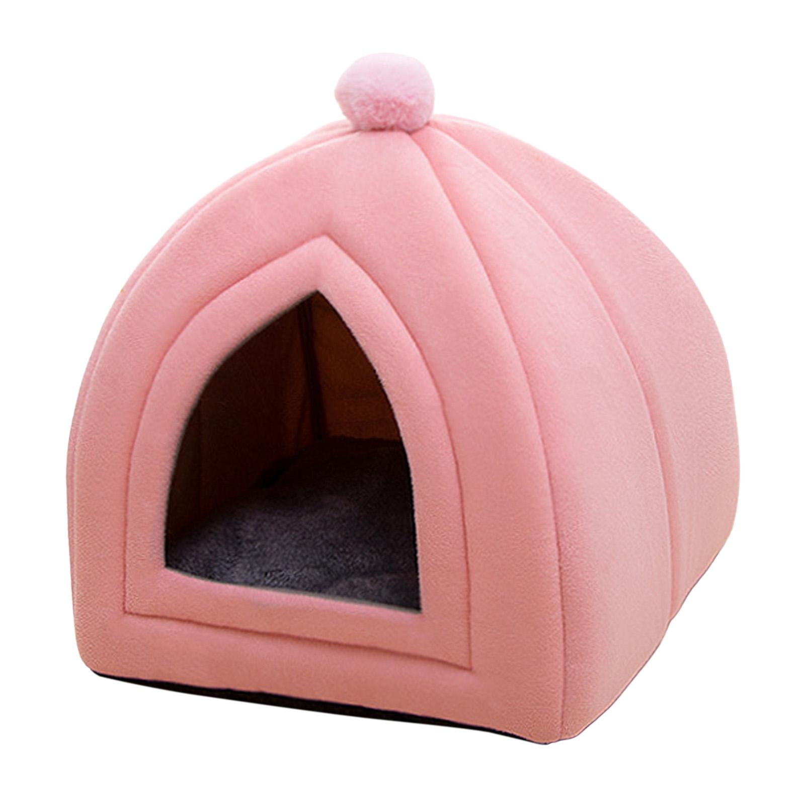 Cute Pet Cat Bed Puppy Kennel Dog House Winter Warm Washable Sleeping