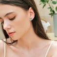 thumbnail image 2 of Midir&Etain Birthstone Stud Earrings 925 Sterling Silver Small Earrings Hypoallergenic Birthstone Jewelry Valentine's Mothers Day Birthday Gifts for Women, 2 of 7