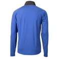 thumbnail image 3 of Men's Cutter & Buck Royal Delaware Fightin' Blue Hens Adapt Eco Knit Hybrid Recycled Quarter-Zip Pullover Top, 3 of 3