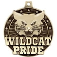 thumbnail image 2 of Wildcat Pride Medals, 2" Gold Diecast Wildcat Pride Medal Award 50 Pack, 2 of 2