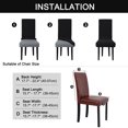 thumbnail image 6 of PiccoCasa Stretch Polyester Spandex Chair Cover, Large Black, 6 of 6