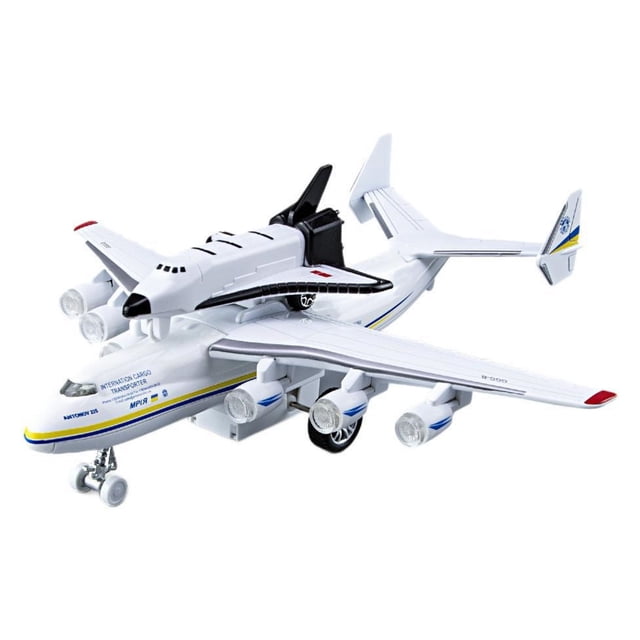 NATEFEMIN An-225 Mriya Plane Model with Buran Orbiter 1/400 Scale Diecast Display with Sound Light For Collectors