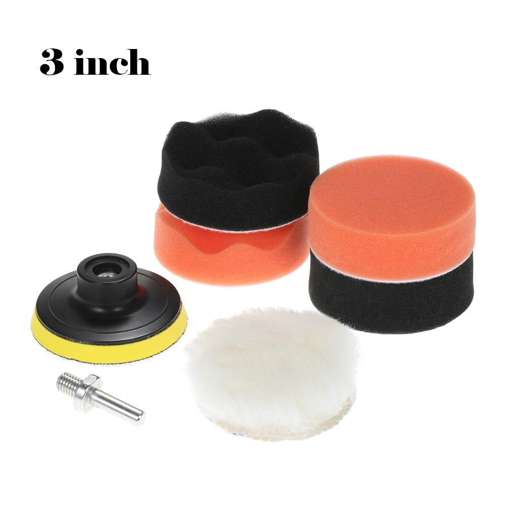 7PCS Brand New 3" 80mm Car Polishing Pads Waxing Buffing Pad Sponge Kit Set for Car Polisher