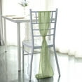 thumbnail image 6 of BalsaCircle 5 Sage Green 6x108" Faux Burlap Chair Sashes Wedding Party Linens Dinner Decorations, 6 of 8