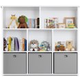 thumbnail image 3 of Kids Bookshelf, Caveen Kids Bookcase with 3 Movable Drawers, Wood Bookshelf Toy Storage Organizer for Kids Room, Gray, 3 of 10