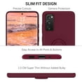 thumbnail image 2 of Compatible with Samsung Galaxy s20 FE Case, S20 FE Case, Silicone Soft Gel Rubber Bumper Shockproof Anti-Scratch Protective Case Cover with Ring for Samsung Galaxy s20 FE 4G/5G-Wine Red, 2 of 7