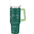 thumbnail image 2 of 40oz Math Equations Physical Formulas Stainless Steel Flip Straw Tumbler Spill Proof Travel Cup Double Wall Vacuum Insulated Coffee Mug with Handle, 2 of 6