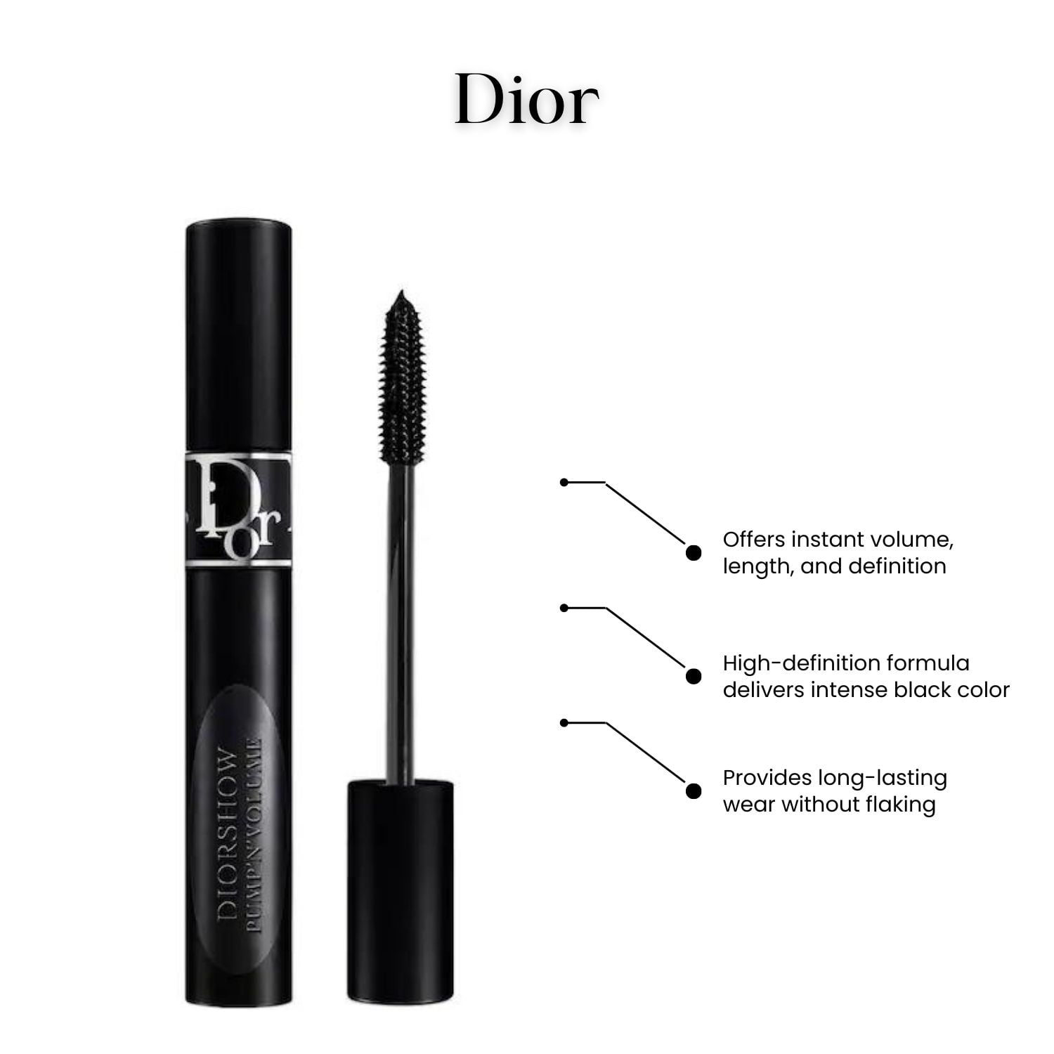 Amazoncom  Christian Dior Diorshow Pump N Volume Mascara Black Pump  021 Fl Oz  Beauty  Personal Care