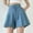 Light blue, variant on BLOCLOALO Denim Shorts High Waisted Shorts Women's Casual High Elastic Waisted Wide Leg Flared A Line Pleated Denim Jean Shorts with Pockets Lounge Shorts Flowy Shorts Jean Shorts Blue L