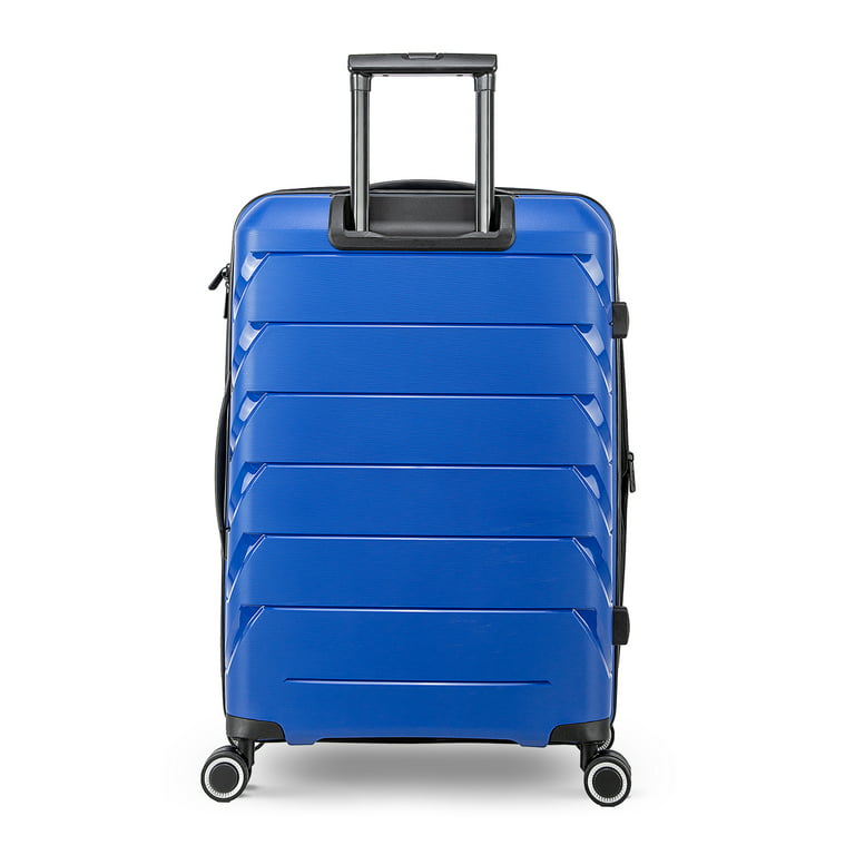 rolling luggage bag blue