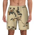 thumbnail image 3 of Uemuo Vintage Bird Pattern Mens Swim Trunks Quick Dry Board Shorts with Mesh Lining, Stretch Beach Shorts Quick Dry No-Chafing Board Shorts-3X-Large, 3 of 9