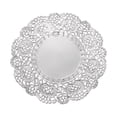 thumbnail image 1 of Uxcell 100 Pcs Servilletas de Papel de 3.5 Pulgadas Redondas de Encaje Decorativas, Papeles Desechables para Comidas y Fiestas, Plateado, 1 of 6