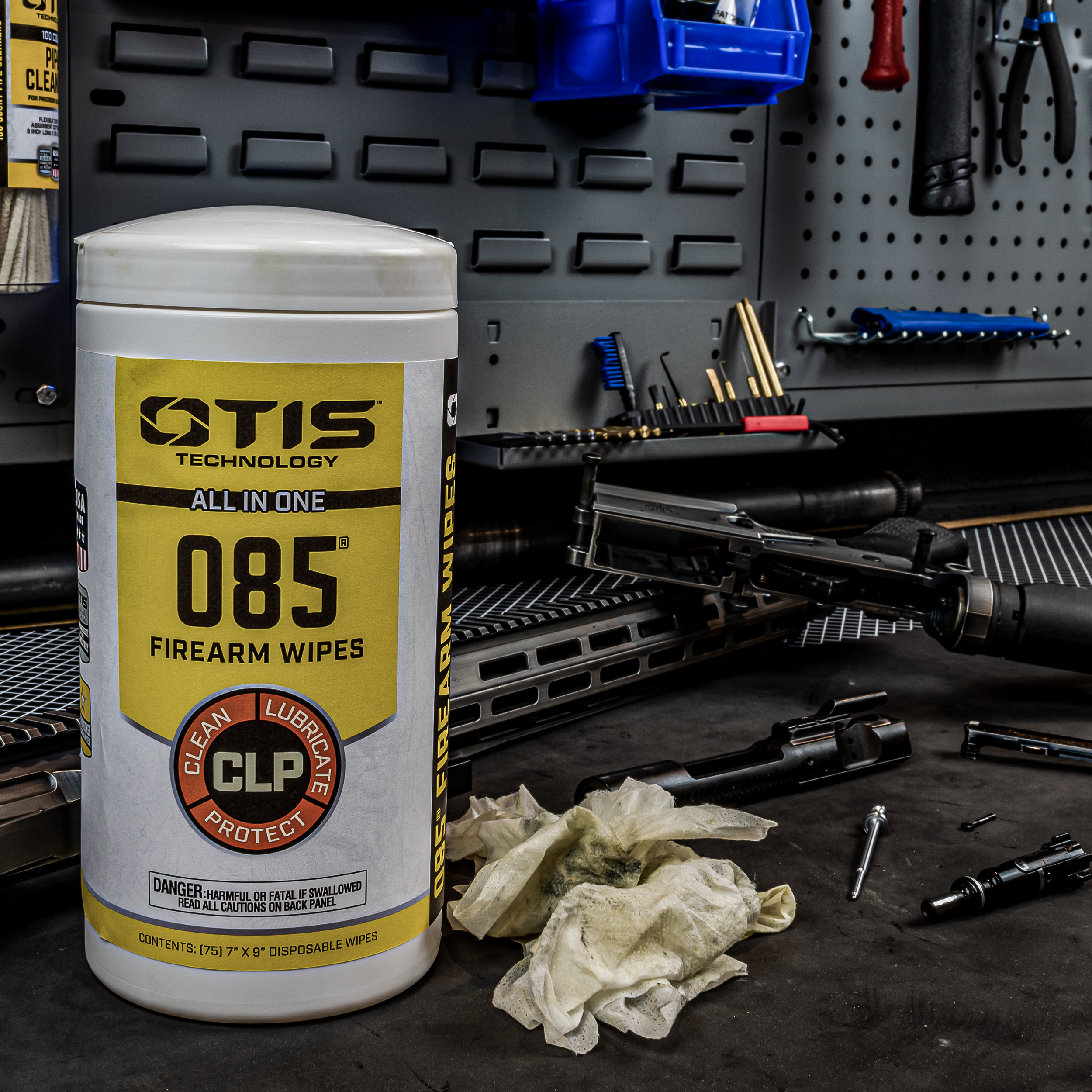 O85® CLP Wipes Canister [75 count] - Otis Technology